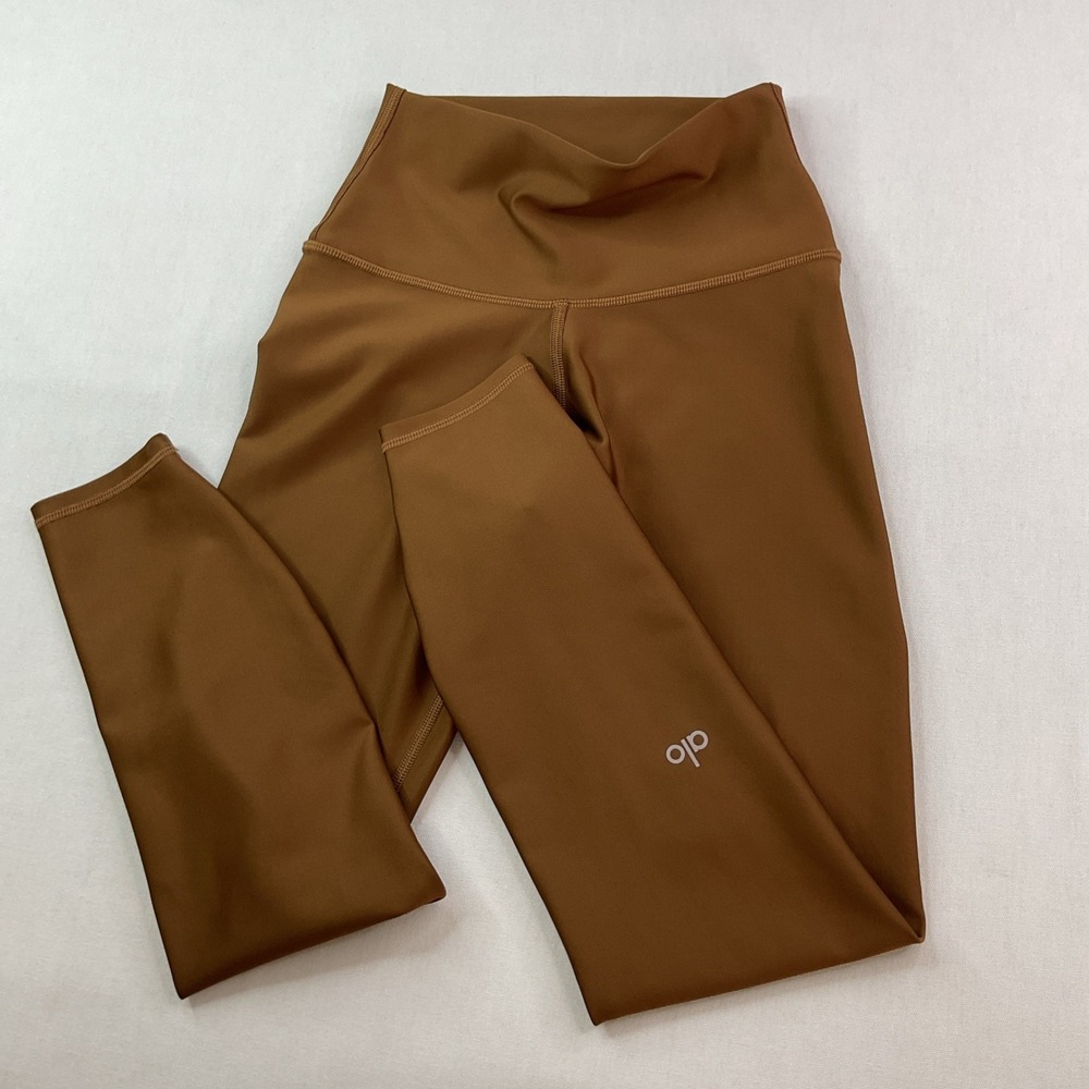 ALO Yoga Airlift High Waist 7/8 Leggings Womens 2XS Cinnamon Brown Pants W5766R - Picture 8 of 8